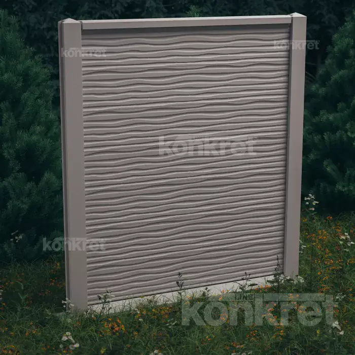 Бетонна ограда Dune (KM201), височина 210 см, сива (стандартна)