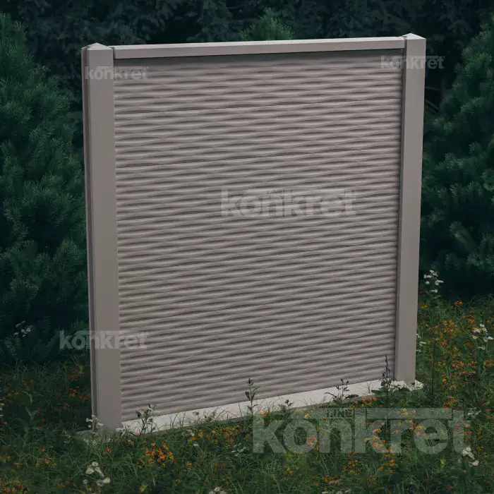Бетонна ограда Ocean (KM202), височина 210 см, сива (стандартна)