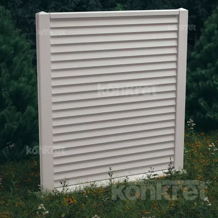 Бетонна ограда Rain Guard (KM209), височина 210 см, бяла (премиум)