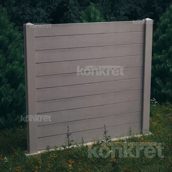 Бетонна ограда Douglas (KM301), височина 200 см, сива (стандартна)