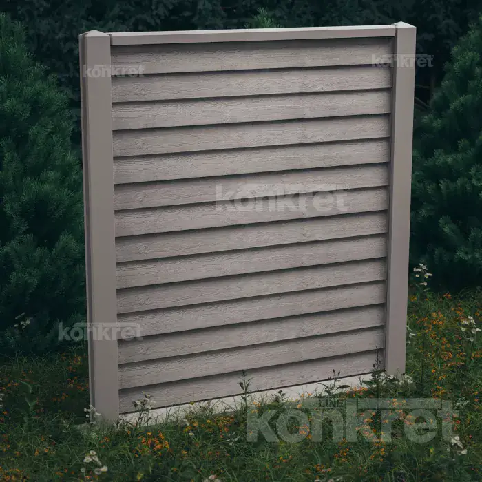 Бетонна ограда Timberlap (KT104), височина 210 см, сива (стандартна)